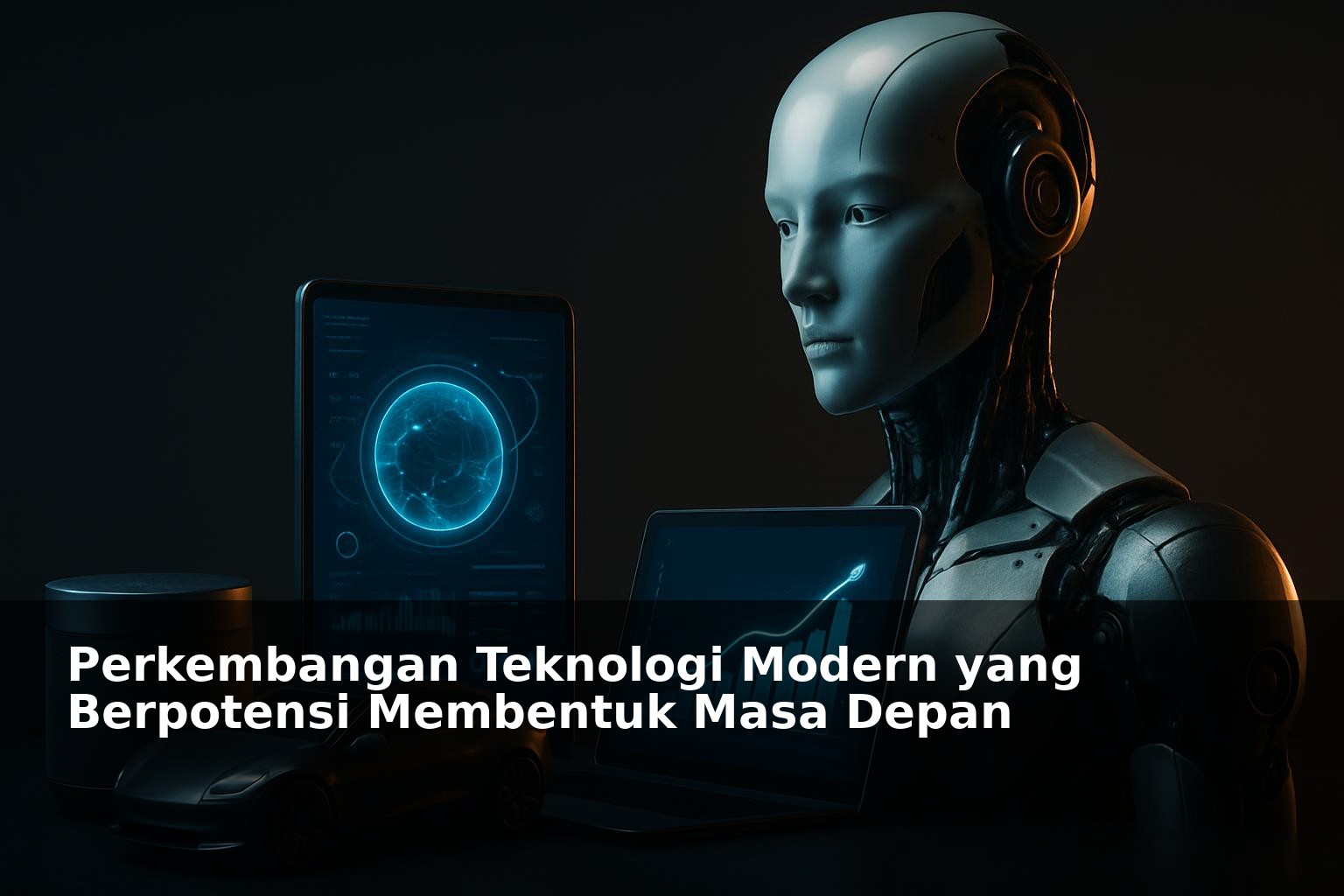 Ilustrasi teknologi modern yang membentuk masa depan berbagai industri
